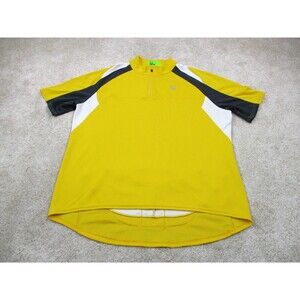 Cannondale Cycling Jersey Men Extra Large XL Yellow Racing Biking Shirt Zip